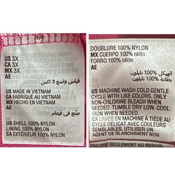 ALFANI 3/4 Sleeve Pink Black Semi-sheer Lined Tunic Blouse Floral Chiffon Top 3X - Picture 8 of 12